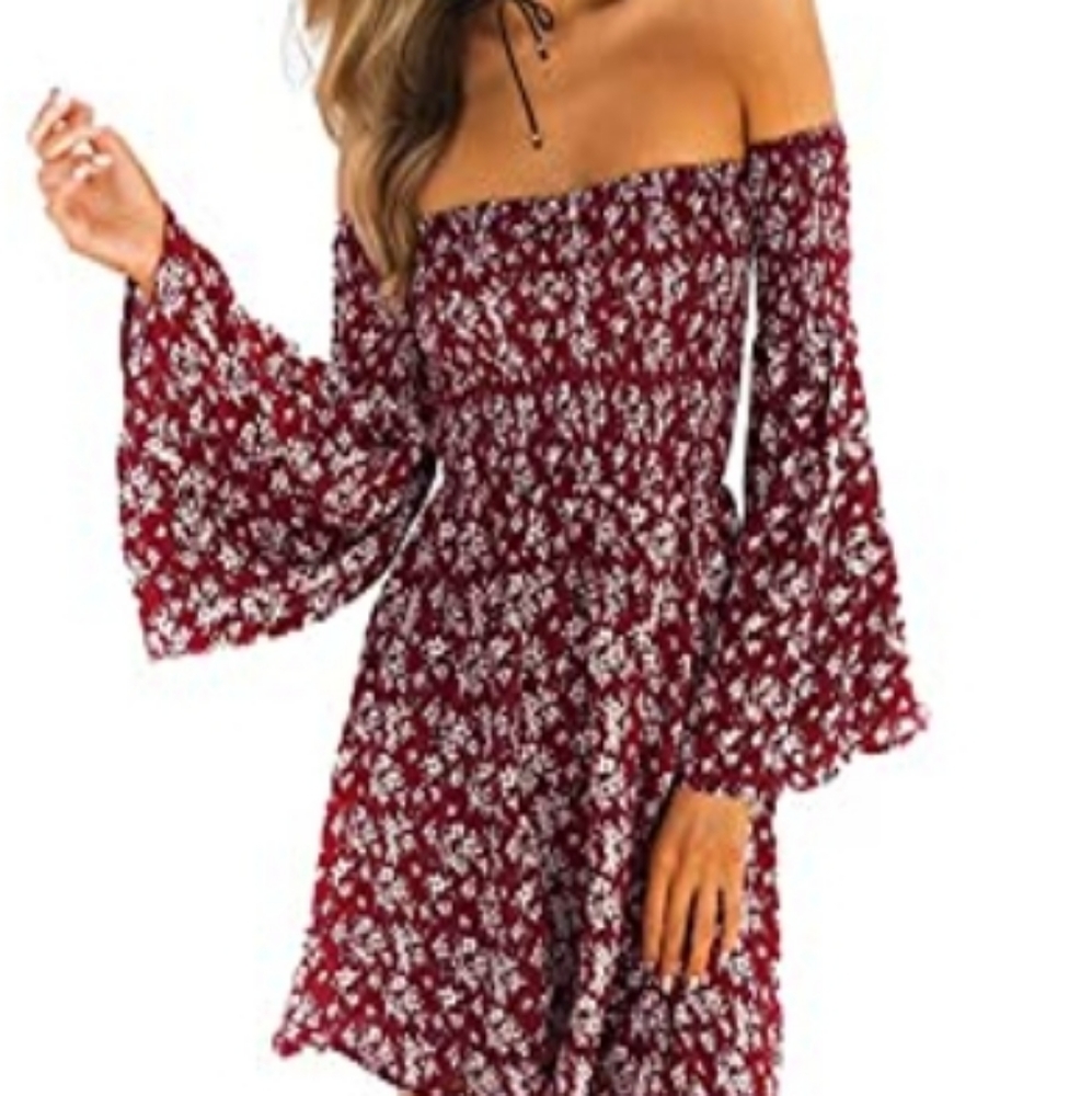 Off the shoulder mini dress